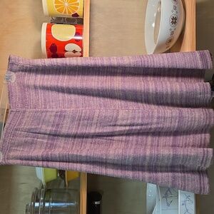 Vintage 70s Purple Stripe A-line Sweater Skirt
